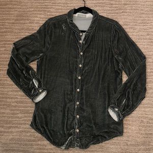 CP Shades Romy Blouse in Sage silk velvet